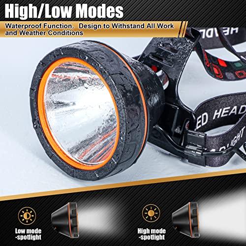 Hunting friends Hunting friends Superbright Headlight Rechargeable Separation Style LED Headlamp High Power Head Lamp Waterproof Headlight Coon Hunting Lights for Outdoor Hiking Fishing Hunting (Yellow Light)