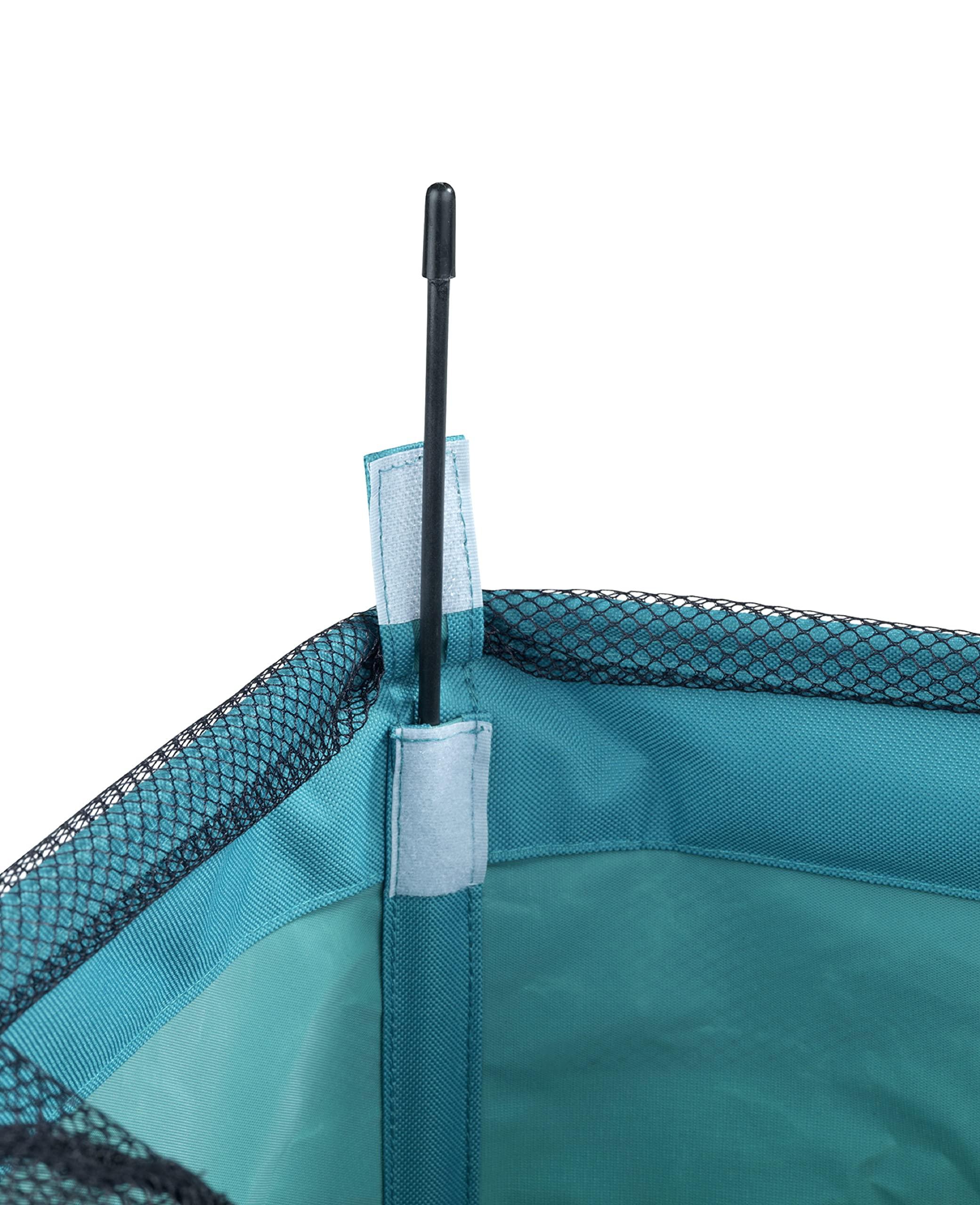 WENKO Laundry Basket with Wheels, Sorter, With Lid, Storage, Laundry Hamper, Laundry Bin, Slim