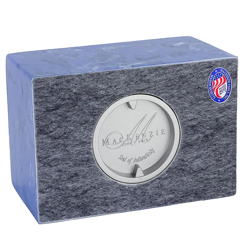 Silverlight Urns Emerald Classic Cultured Marble Cremation Urn for Ashes, Green, Adult Sized Urn for Human Ashes, Ground Burial, Home Memorial and Funeral Cremation Urn