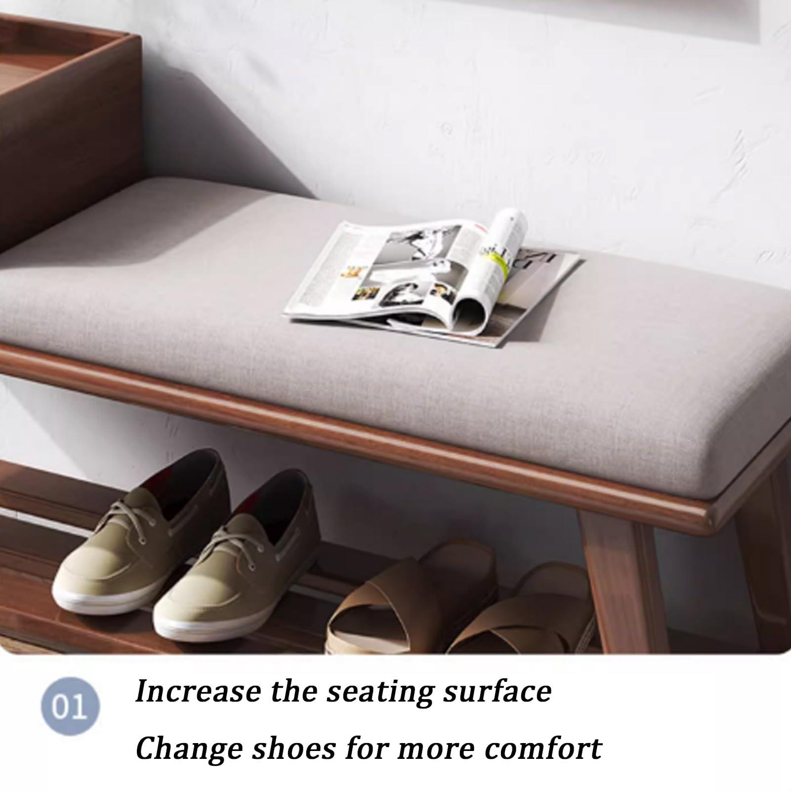 EKDJSN EKDJSN Shoe Storage Bench with Seat Cushion, Entryway Shoe Bench with Drawers, Hallway Bench with Shoe Storage Cabinet, Shoe Organizer for Living Room, Bedroom(Color:Gray)