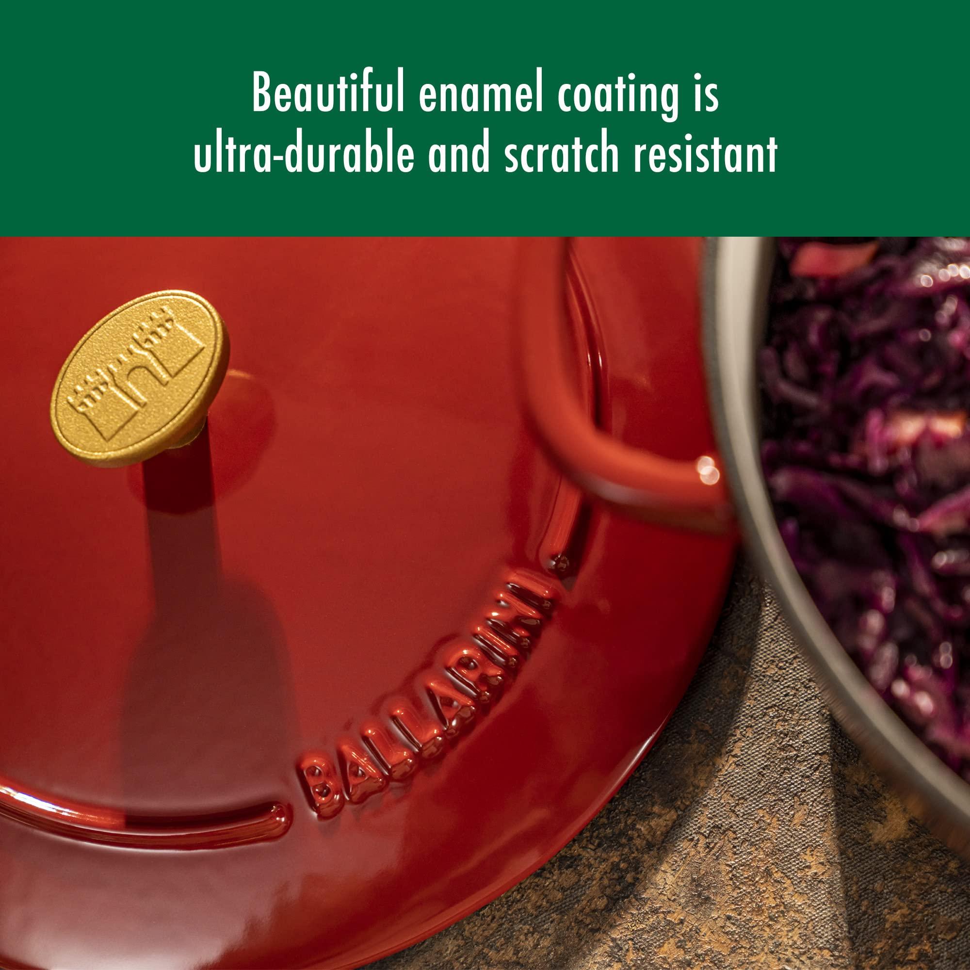 BALLARINI Ballarini Bellamonte Cast Iron Dutch Oven with Lid 4.25-qt, Serves 3-4, Pomodoro Red