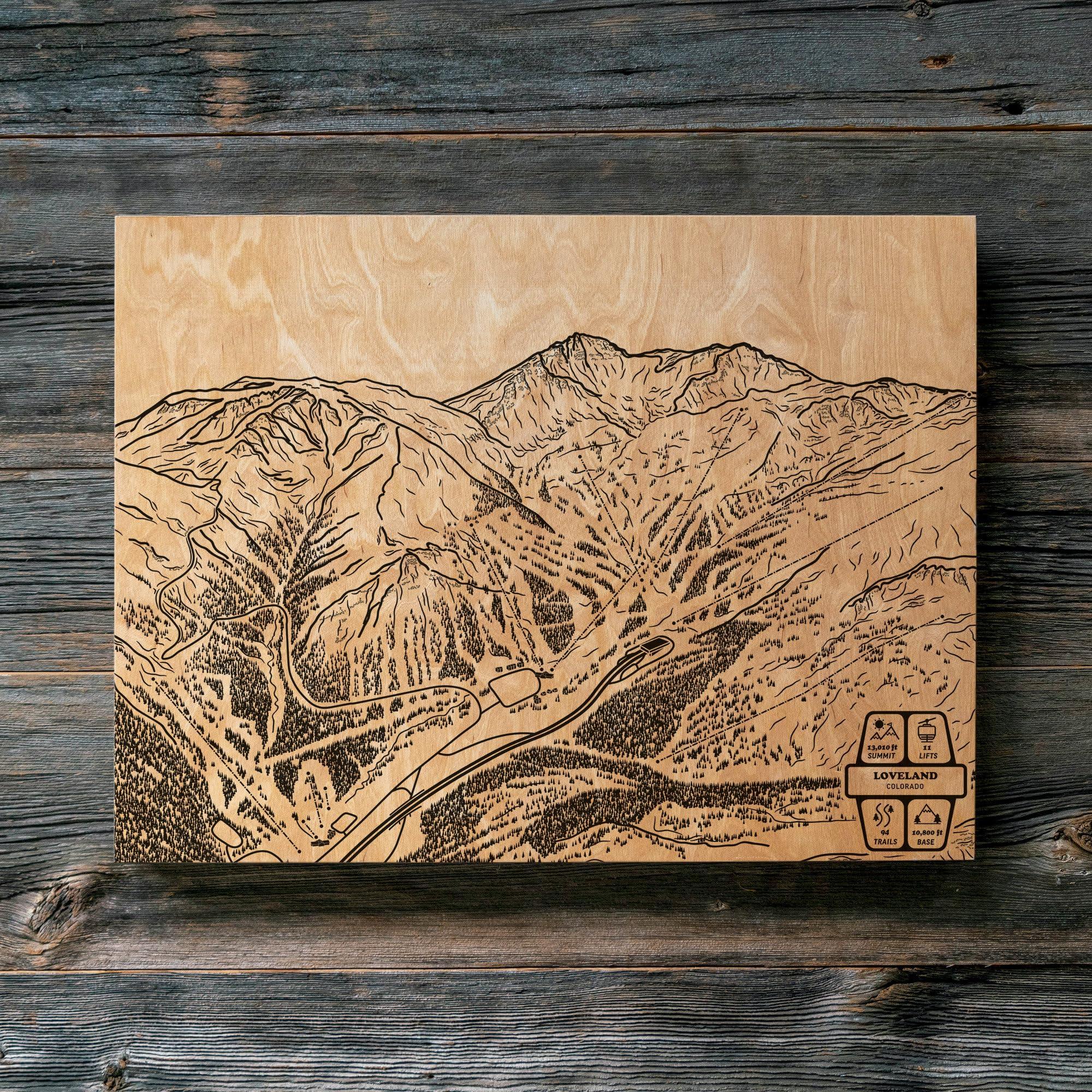 Benoit\'s Design Co. Loveland, Colorado Ski Trail Map