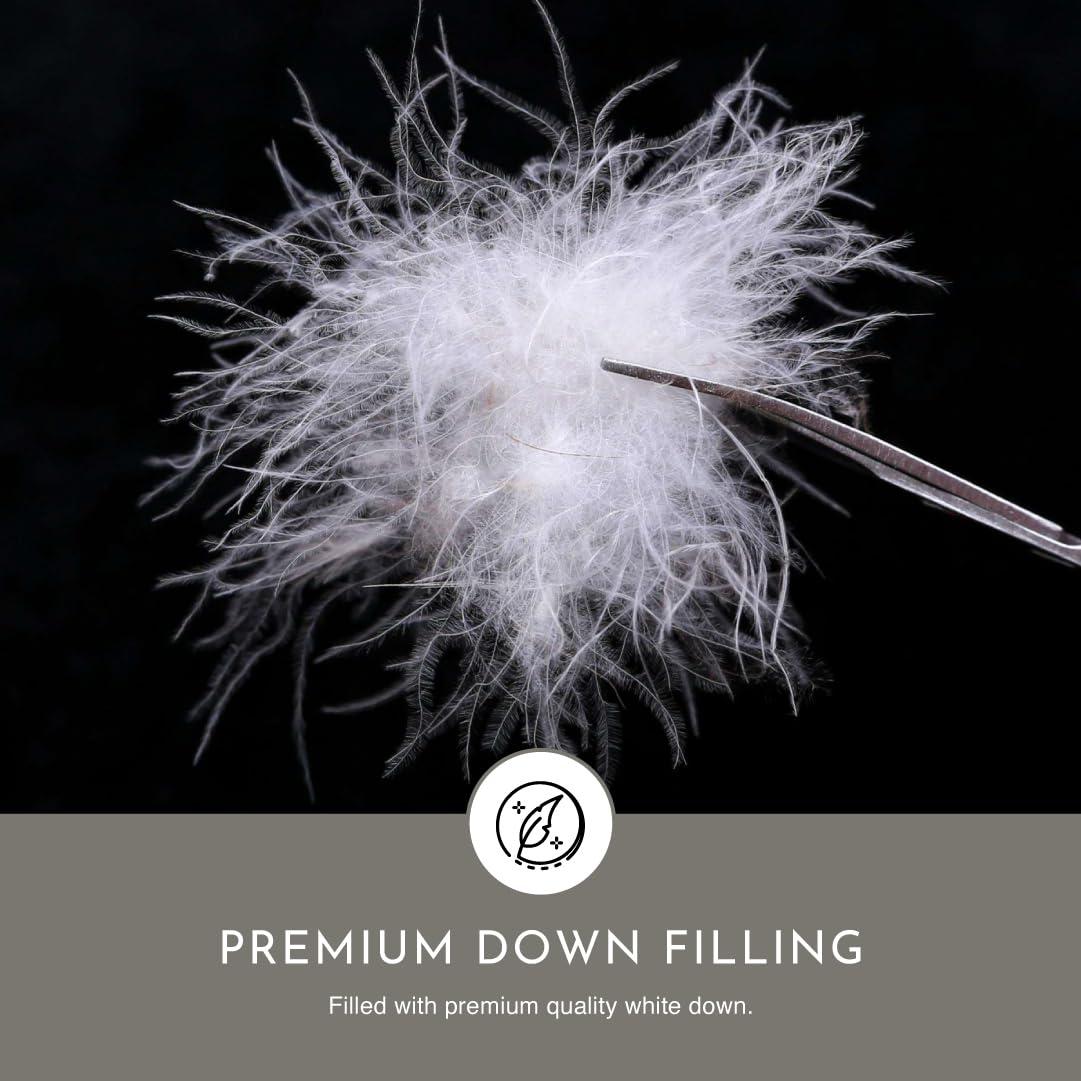 linens delight Highland Feather Tencel Organic Cotton Shell White Down Comforter 725 Super Fill Power Fluffy Duvet Insert Manufactured in Canada Ultra-Soft Lightweight (All Season, King)