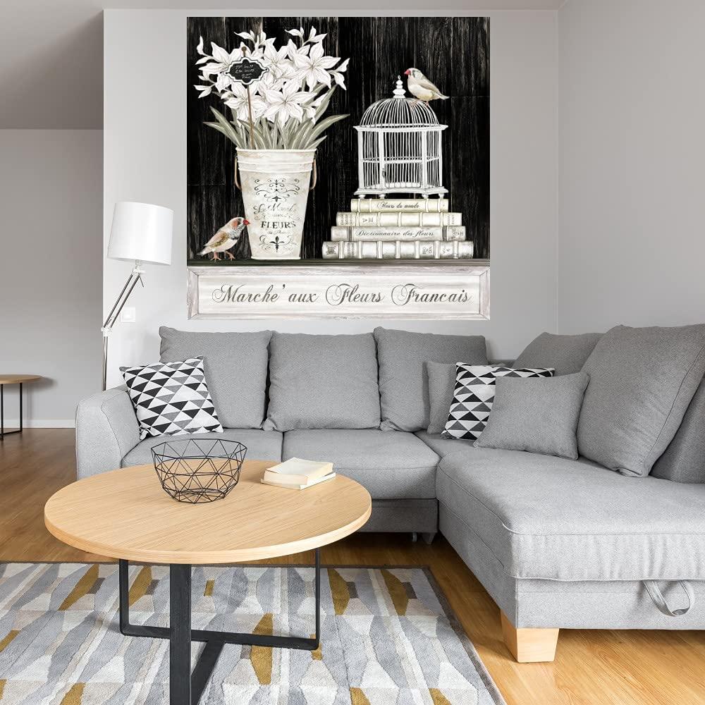 Fine Art Canvas Fine Art Canvas Amaryllis Still Life Canvas Wall Decor by Artist Cindy Jacobs for Living Room, Bedroom, Bathroom, Kitchen, Office, Bar, Dining & Guest Room - Ready to Hang - 37 in x 37 in (W x H)