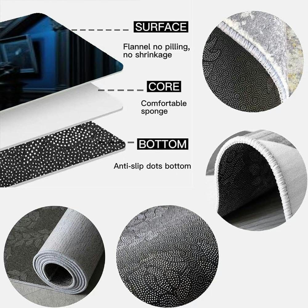 ZaCosy Computer Chair Mat for Hardwood Floor Gaming Rug Carpet Desk Office Chair Mat Floor Mat for Office Chair Gaming Room Stairs an Enchanted Mansion Blue Tones