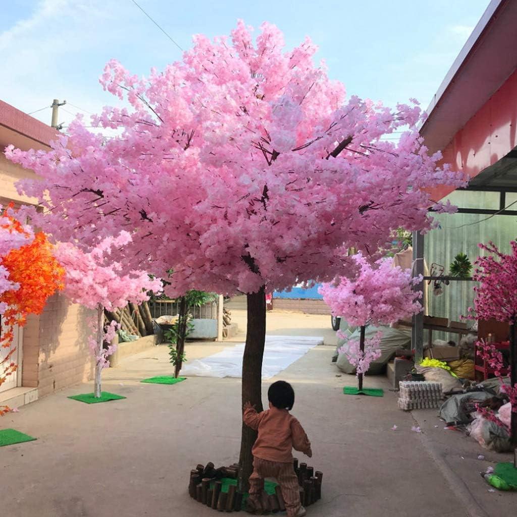 WAGLOS Fake Tree Artificial Tree Cherry Blossom Fake Tree Large Shopping Mall Wishing Tree Simulation Tree Outdoor Family Artificial Plant Realistic Design