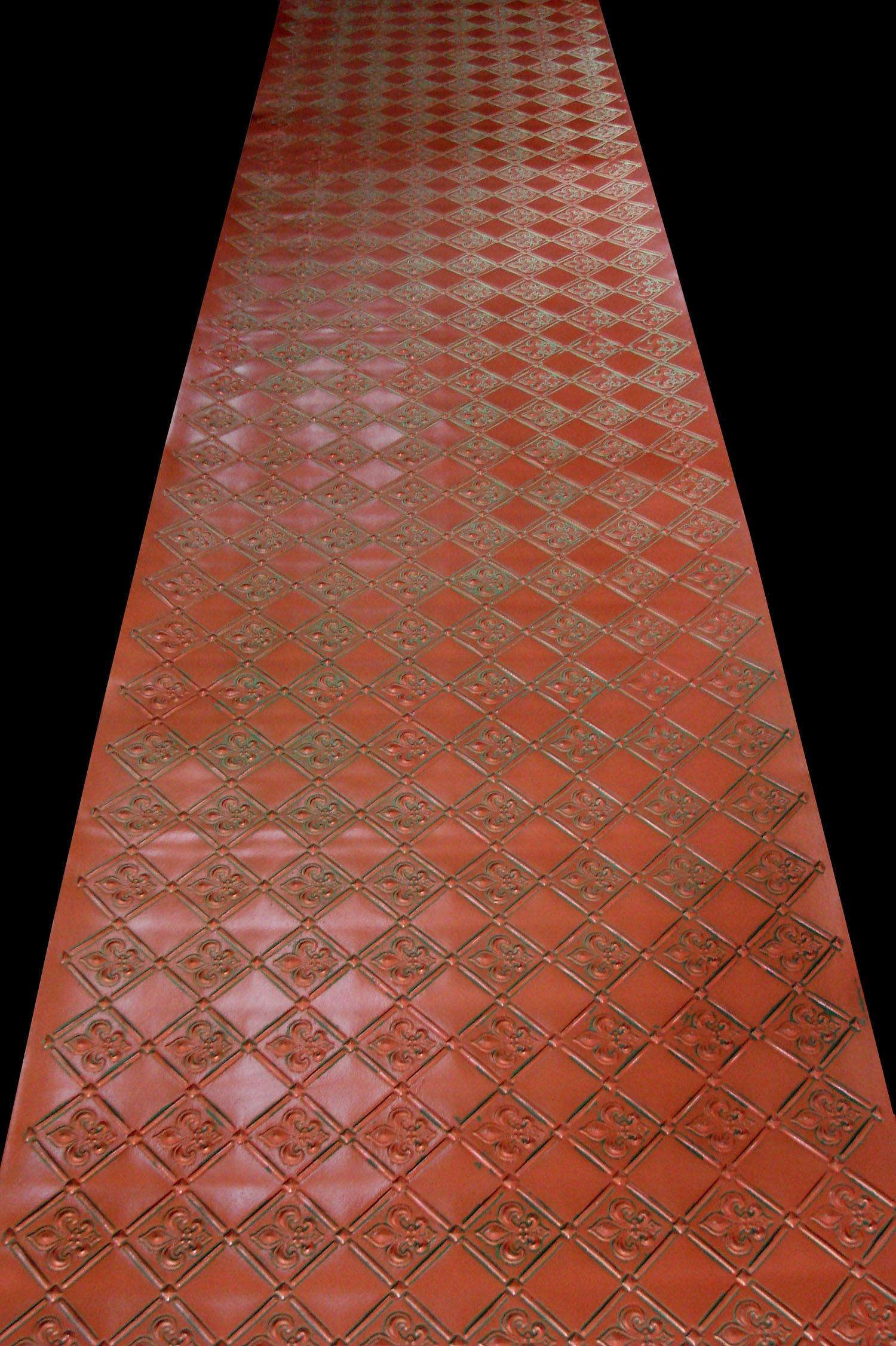 Backsplash,door skin,wall covering,tape on Backsplash Wc-80 Patina Copper PVC 25 ft x 2 ft roll DIY Project.