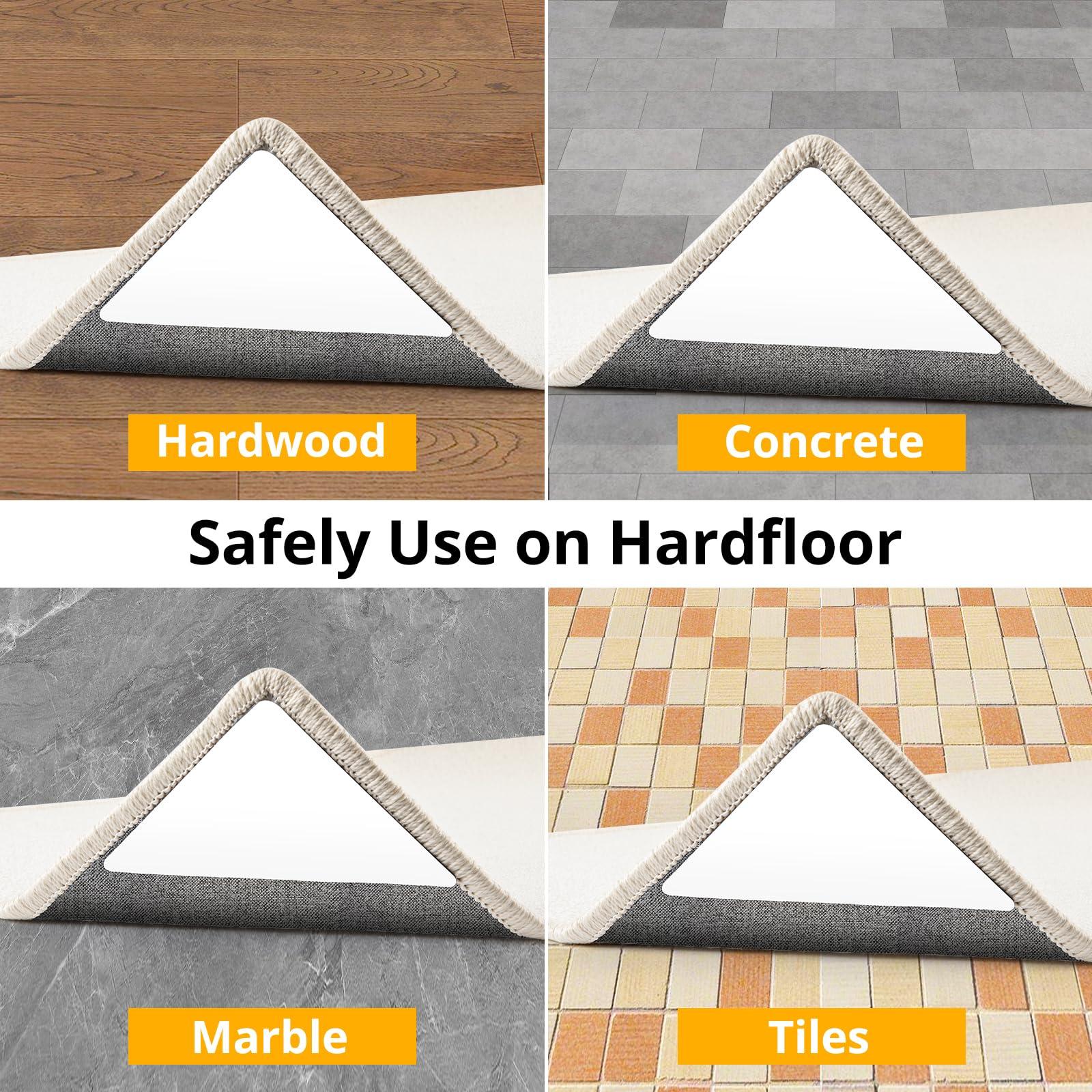 Daisyhome Daisyhome 16 PCS Rug Tape, Rug Pad Gripper for Hardwood Floors, Double Sided Adhesive Carpet Tape, Reusable Anti Slip Rug Grips for Area Rugs to Keep Rug Corners Flat