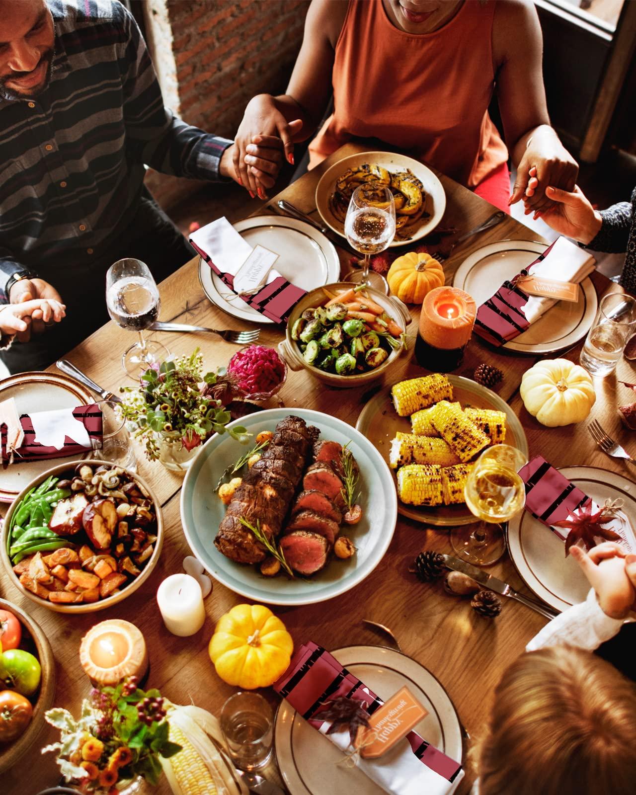 Kewadony Kewadony Christmas Bear Kitchen Towels 2 Pack Dish Towels for Kitchen, Red and Black Checkered Absorbent Microfiber Hand Towels for Bathroom, Soft Tea Towels Bar Towels, 18 x 28 Inch