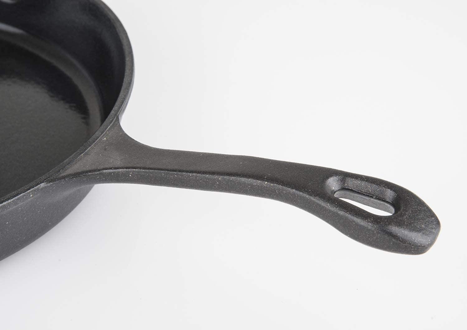 Viking Culinary Viking Culinary Enamel Cast Iron Fry Pan, 10 Inch, Ergonomic Stay-Cool Handle, Chip and Crack Resistant Coating, Grill, Oven Safe, Works on All Cooktops including Induction