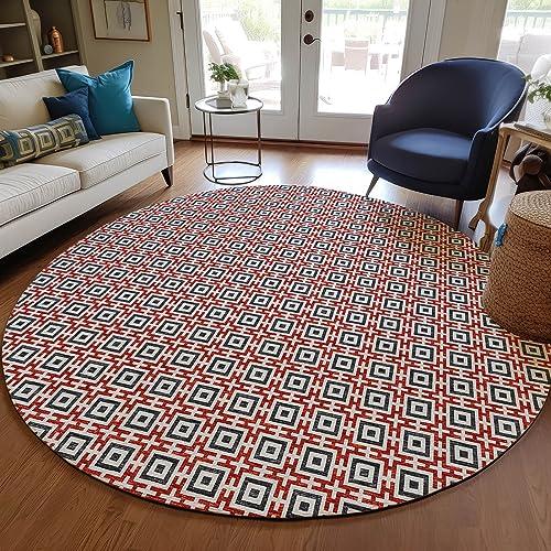 Dalyn Rugs Dalyn Rugs Marlo MO1 Red 10' x 10' Indoor Outdoor Area Rug, Easy Clean, Machine Washable, Non Shedding, Bedroom, Living Room, Dining Room, Kitchen, Patio Rug