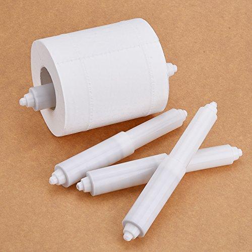 Shappy Shappy 4 Pieces Toilet Paper Holder Roller Replacement Plastic Spring Loaded, Paper Holder Insert (White)