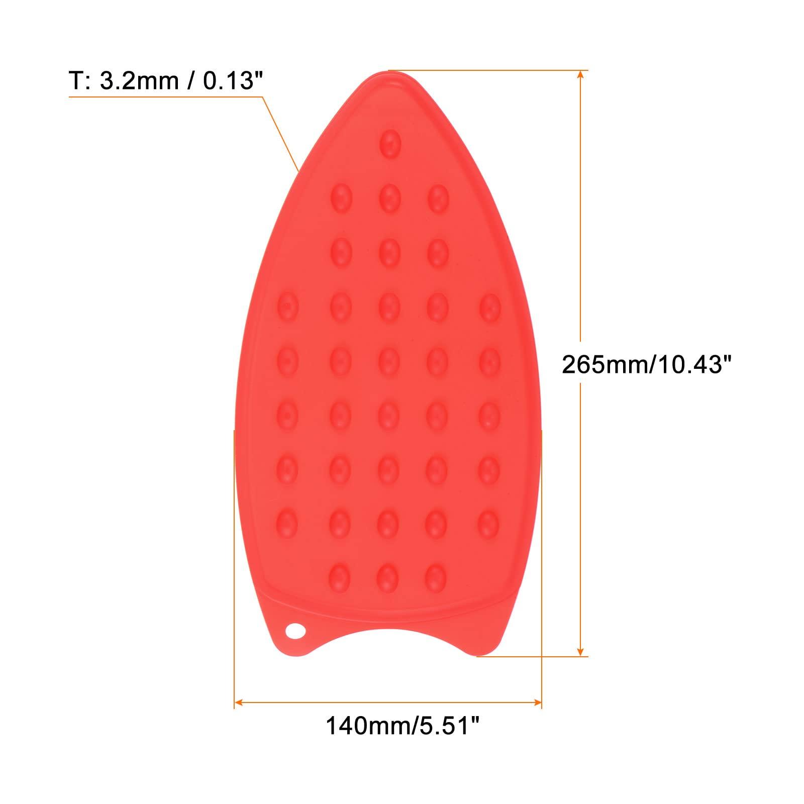 HARFINGTON HARFINGTON Silicone Iron Rest Pad, Multipurpose Iron Hot Resistant Mat Iron Rest Plate for Ironing Board Hot Heat Resistant Steam Compact Mat, Red