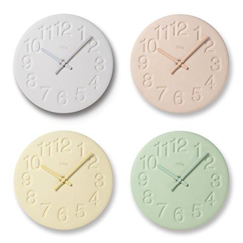 Lemnos () Remnos LC11-08 WH Lemnos Wall Clock, Analog Diatomaceous Earth Clock, White, Diameter 10.2 x Thickness 1.4 inches (256 x 36 mm)