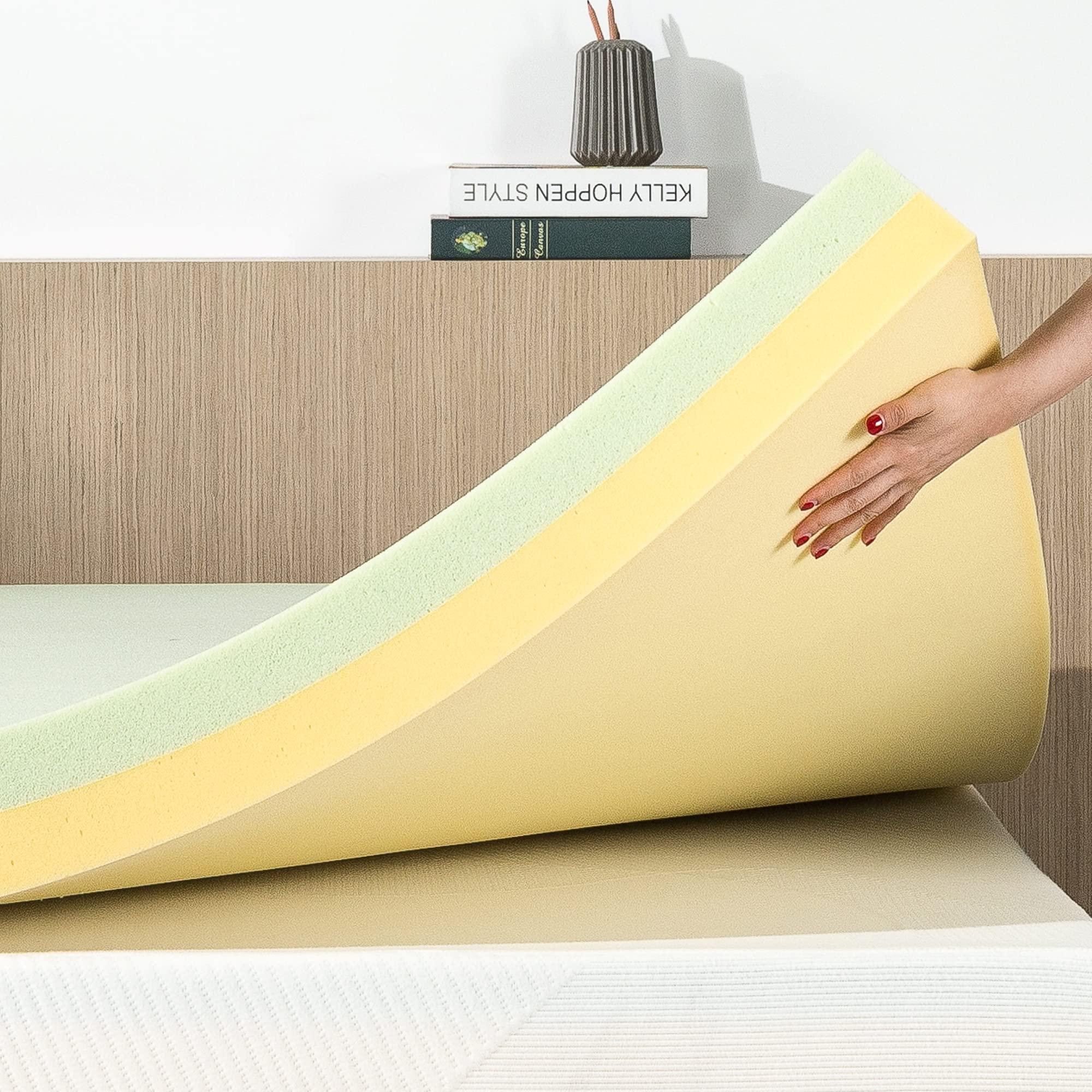 Zinus ZINUS 4 Inch Green Tea TorsoTec Memory Foam Mattress Topper, Pressure-Relieving, Lumbar Support, CertiPUR-US Certified, King