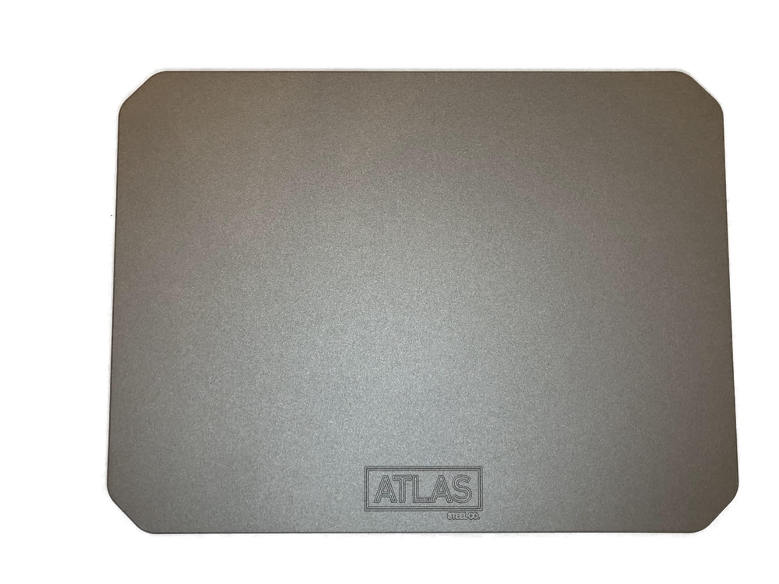 ATLAS STEEL CO. Baking Pizza Oven Steel for ANOVA Precision Oven 16.33 x 12.25, 1/4 Thick | Pizza Steel | Bread Baking Steel | Oven | Rounded Edge | Sandblasted | Made in Canada | Combi Oven