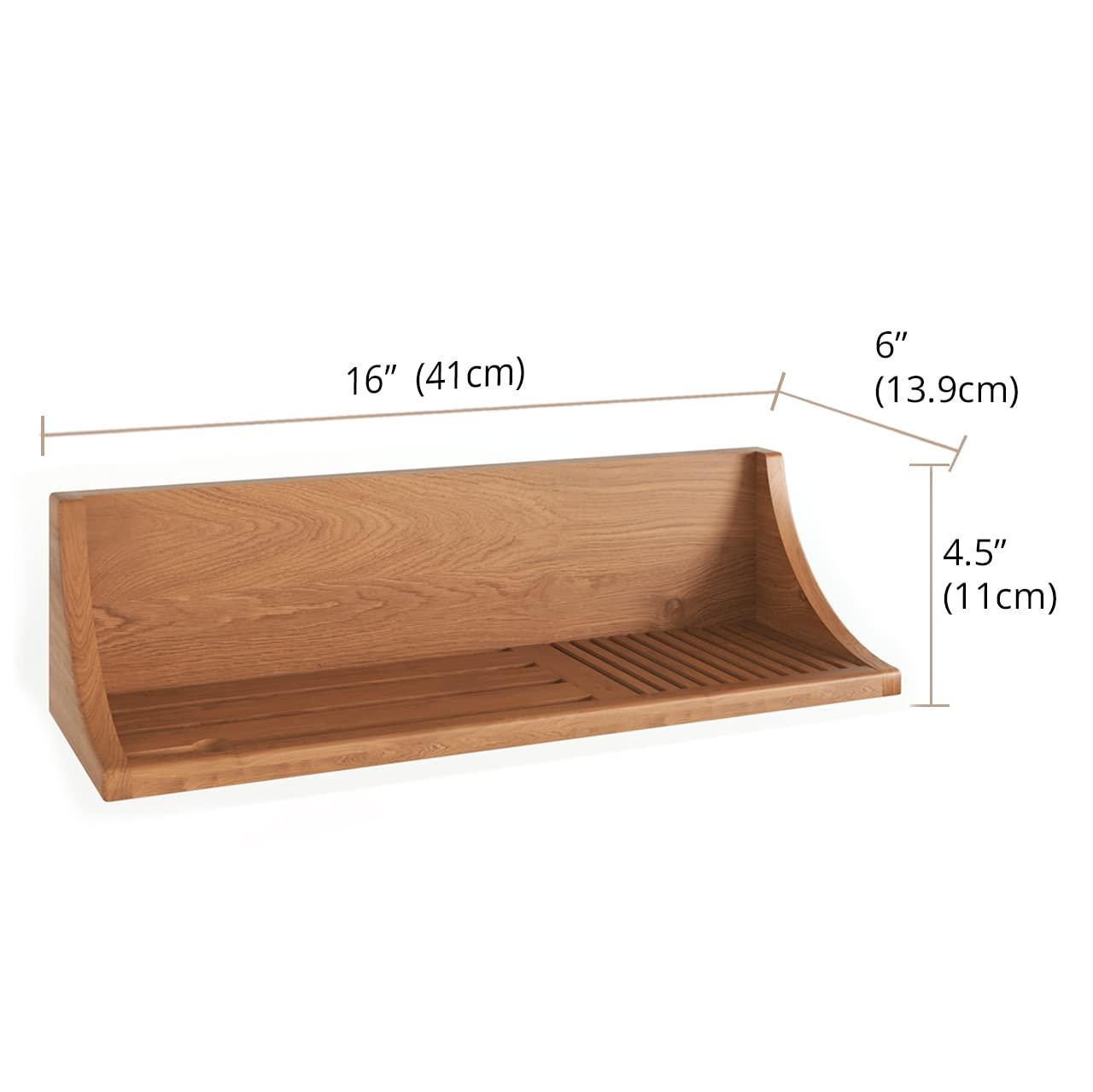 AquaTeak AquaTeak The Original Moa Straight Teak Shower Shelf
