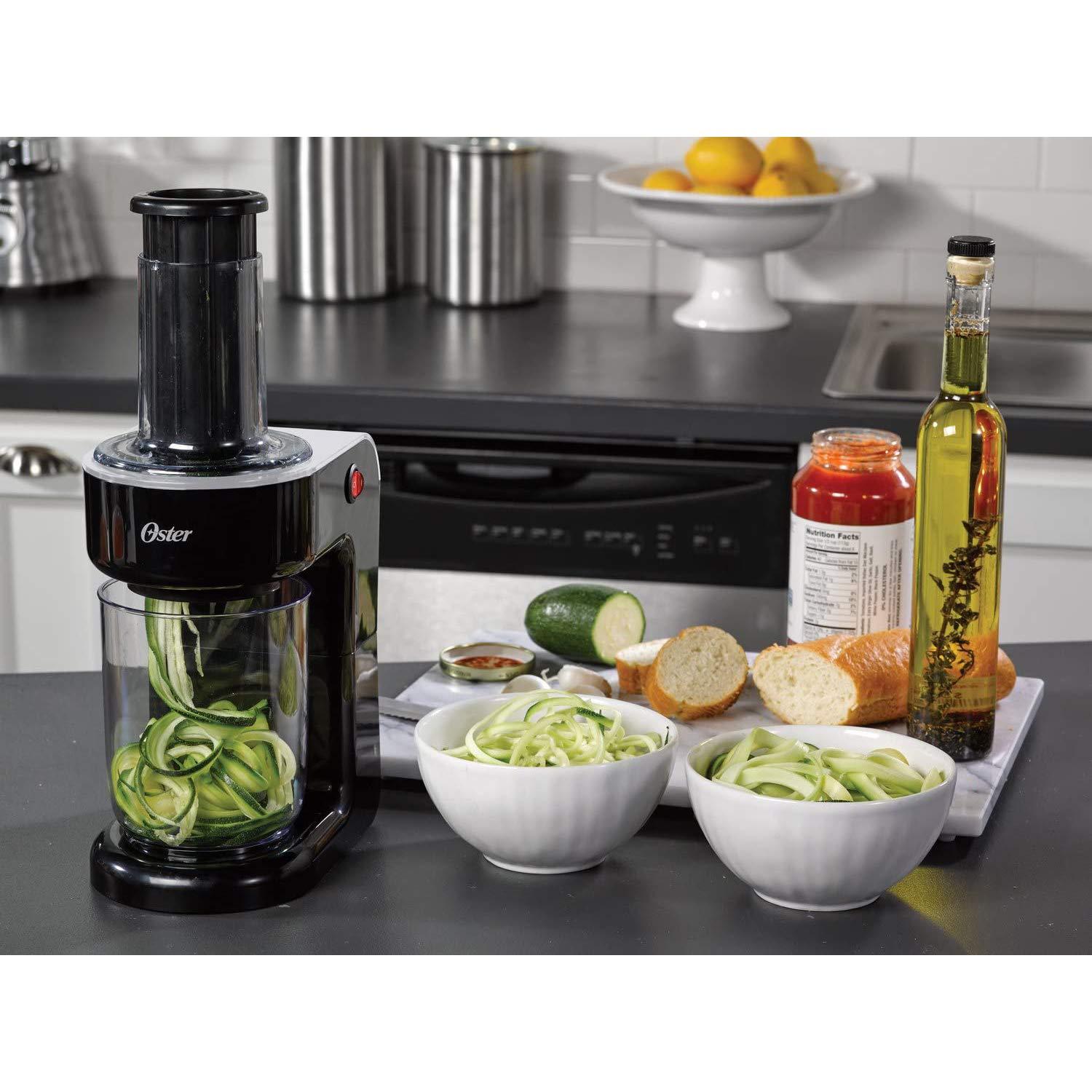 Oster Oster Easy-to-Use Electric Spiralizer with 2 Spiralizer Blades (sized for spaghetti and fettuccine noodles), Black