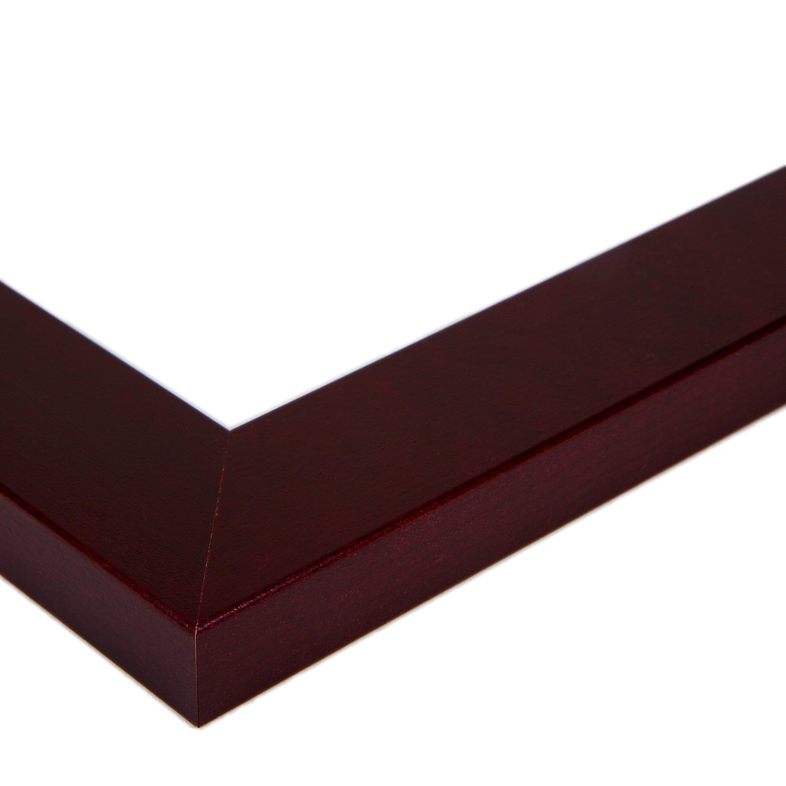 ArtToFrames ArtToFrames 24x48 Inch Red Picture Frame, This 1.38 Inch Custom Wood Poster Frame is Cherry, Great for Your Art or Photos - Comes with Economy Acrylic