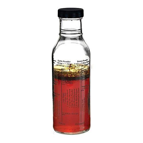 Kolder Kolder Salad Dressing Bottle, Glass, 13-Ounce, Made in the USA, white