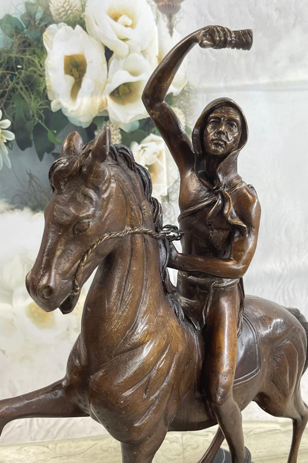 EUROPEAN BRONZE EUROPEAN BRONZE Handmade Sculpture The Scalp by Frederic Remington Finest USA Artwork Statue Dcor by Bronze Classy