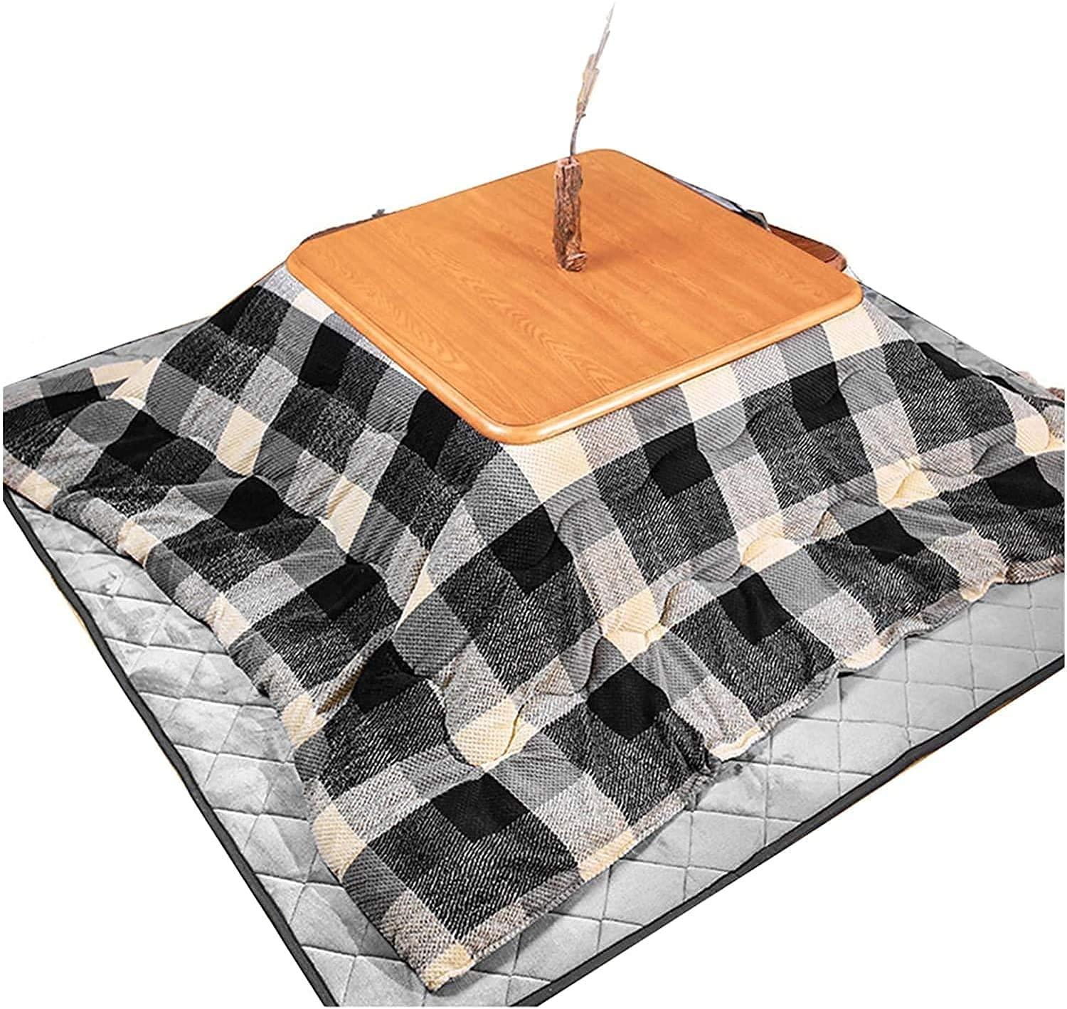 JINCAN JINCAN Kotatsu Table with Heater and Blanket Table Gray kotatsu Japanese Heating Electric Heating Tatami Heating Quilt