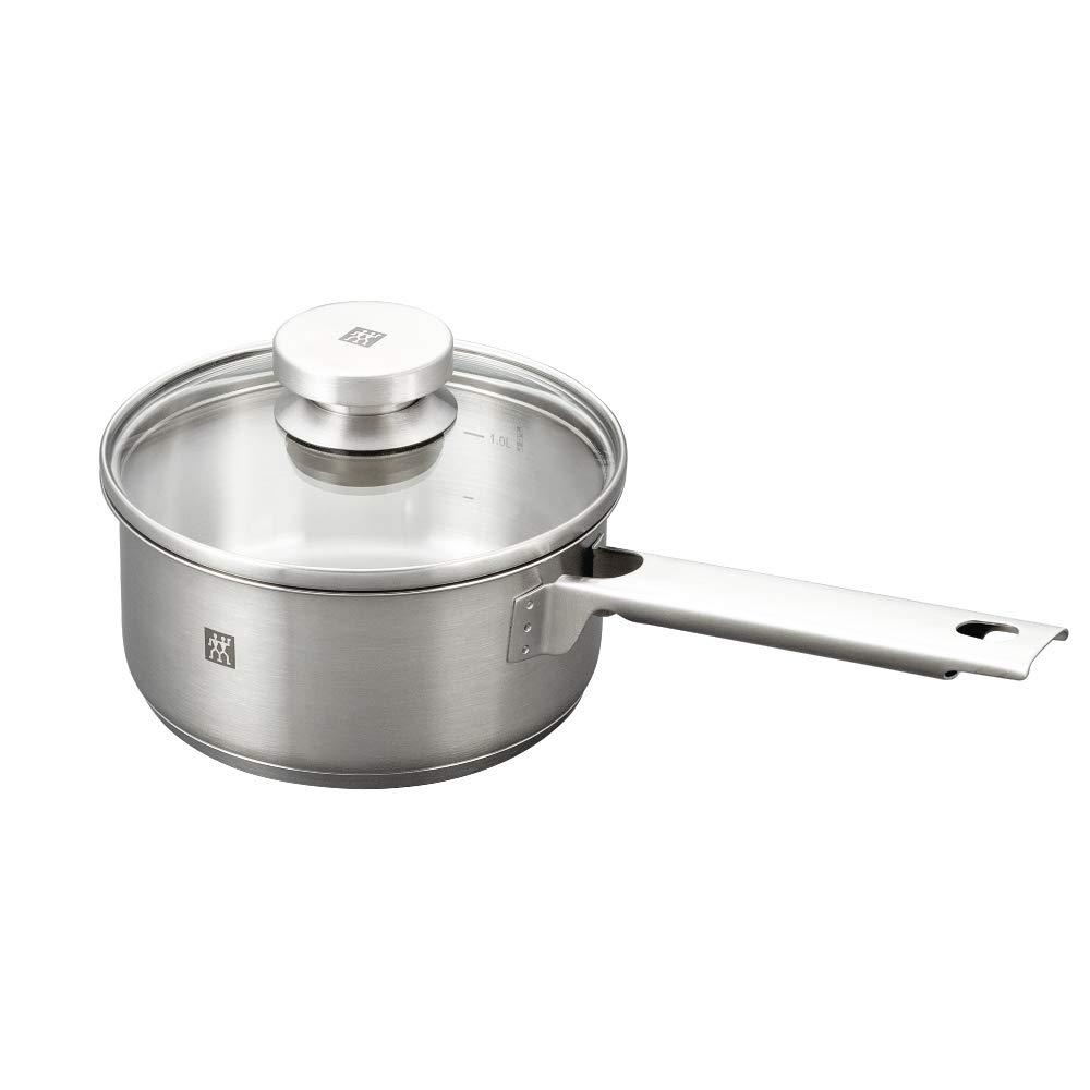 ZWILLING ZWILLING Focus 10 Piece Stainless Steel Cookware Set I Industion Compatible I 18/10 Stainless Steel Interior for Pure Tasting Food I Glass Lids and Folded Rims, Regular, Silver (66670-001)