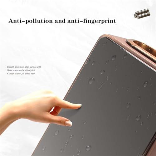 DUANZEYUQA DUANZEYUQA Outdoor Garbage Can Stainless Steel Trash Can with Lid, Commercial Open Top Garbage Can Modern Indoor Metal Waste Container Floor Standing Large Trash Can