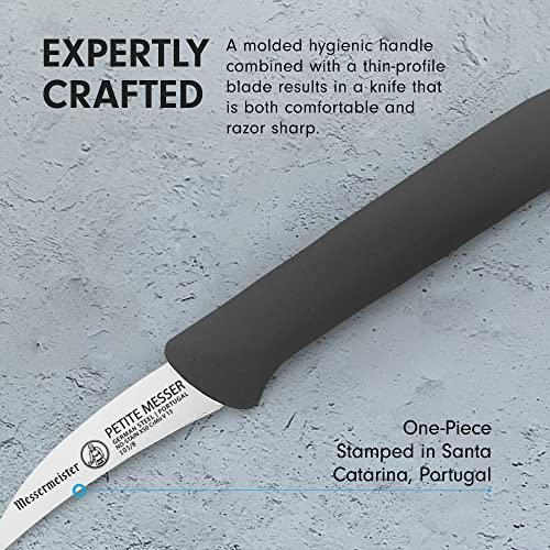 Messermeister Messermeister Petite Messer 2.5” Bird’s Beak Parer with Matching Sheath, Black - German 1.4116 Stainless Steel & Ergonomic Handle - Lightweight, Rust Resistant & Easy to Maintain