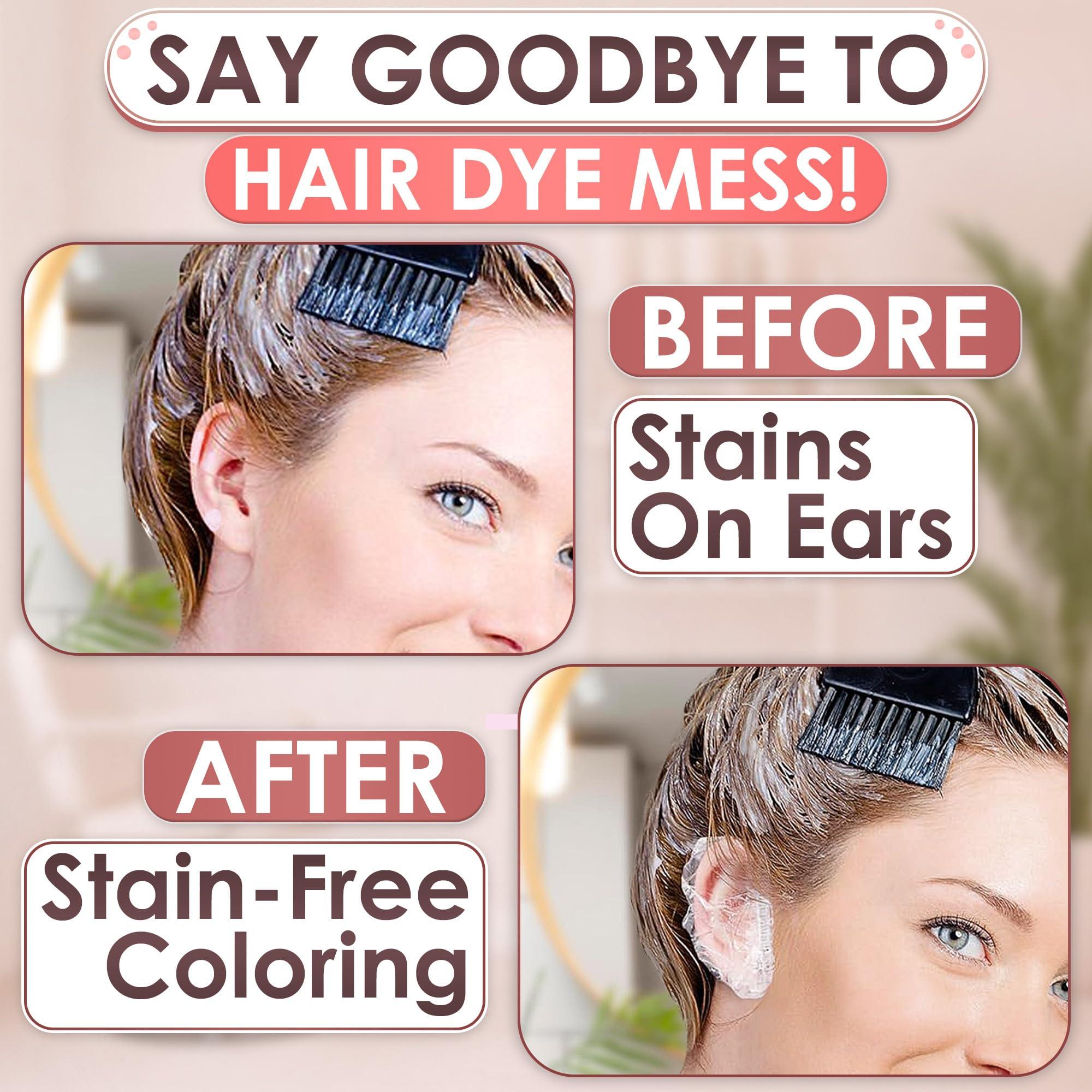 DIMROM 200 Pack Ear Covers for Shower - Disposable Ear Covers for Hair Dye Shower Ear Covers Ear Shower Caps for Adults - Ear Caps for Shower Plastic Ear Covers for Showering Waterproof Ear Covers for Shower