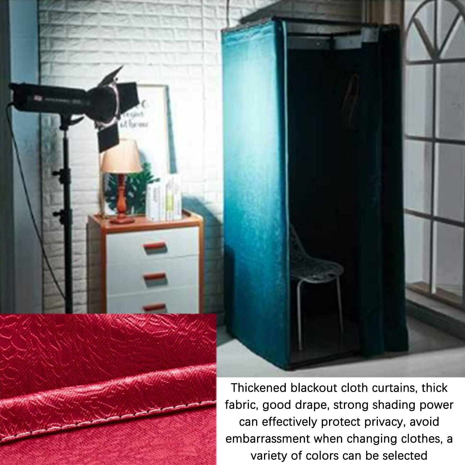 XUEHONG001 XUEHONG001 Clothing Store Fitting Room, Temporary Locker Room, Simple Detached Changing Room for Shopping Malls Office Outdoor Stall, Privacy Protection Blackout Curtain Kit