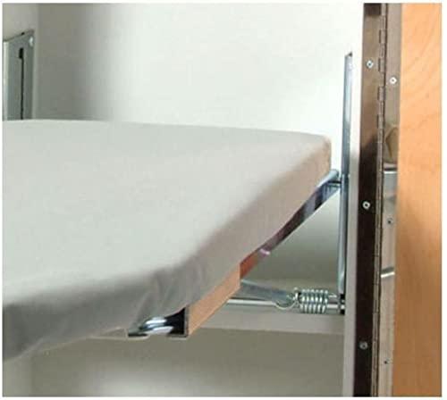 Iron-A-Way Iron-A-Way E-46-L Ironing Center - 46" Built-in Ironing Board with Electric System, Light, and Timer - Left Hinged Door - Flat White