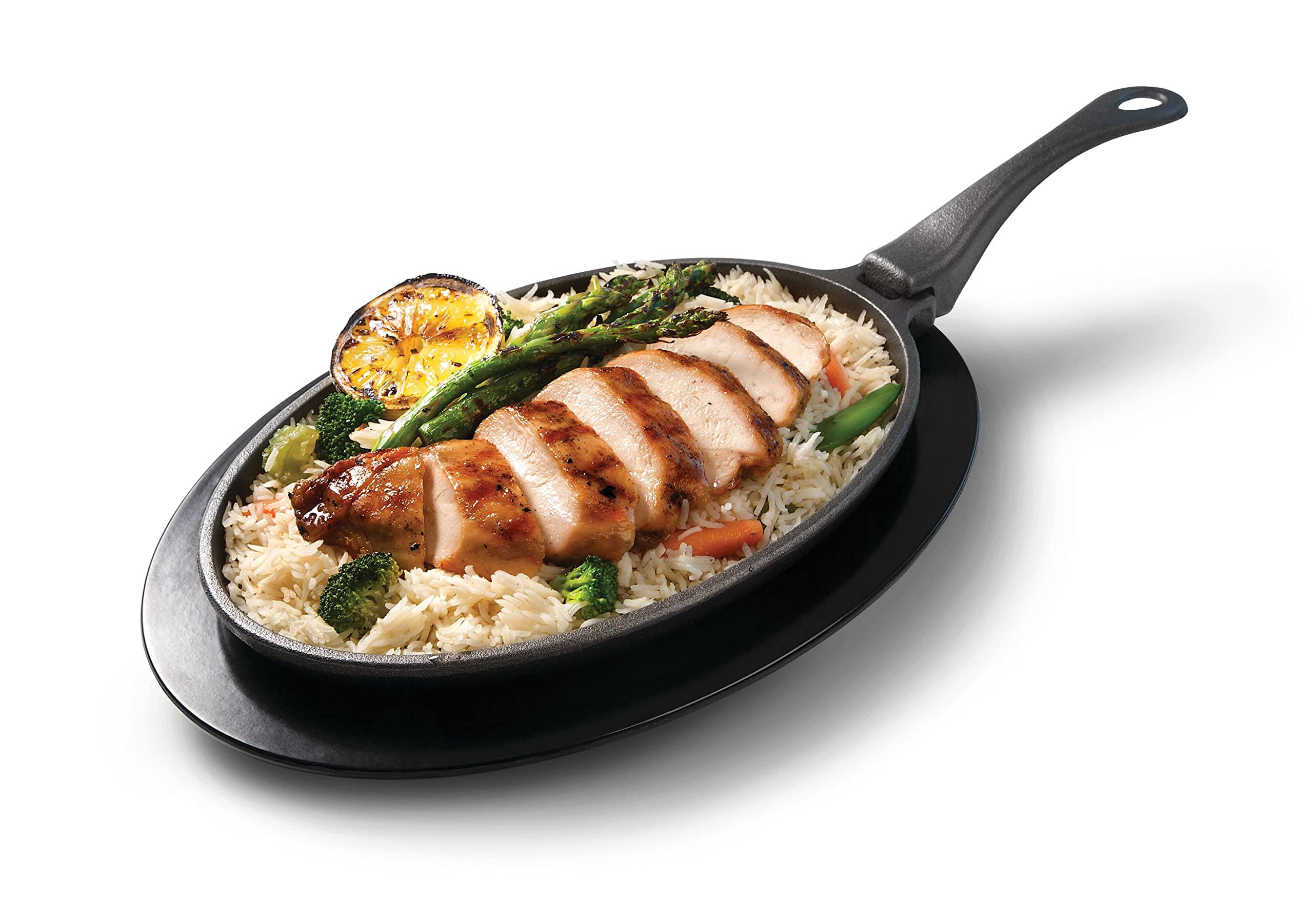Napoleon Napoleon BBQ Grill Accessory - Cast Iron Skillet - 56003 - Pre-Seasoned, Use On Side Burner, Use In Oven, Use On Grill Grates, Removable Handle