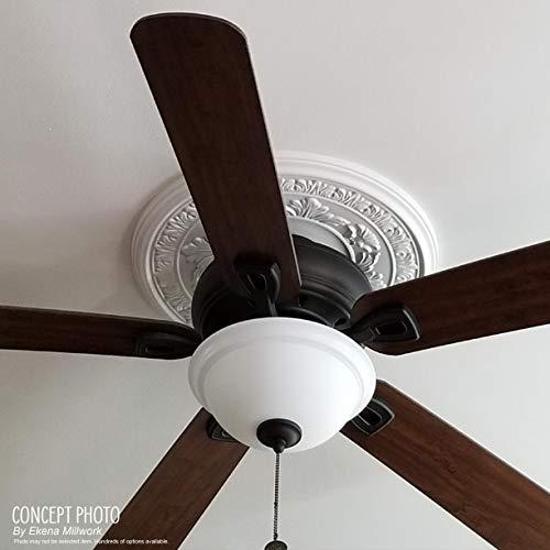 Ekena Millwork Ekena Millwork CMP13BE Berkshire Thermoformed PVC Ceiling Medallion (Fits Canopies up to 5 3/4\"), 13\"OD x 3 1/2\"ID x 3/4\"P