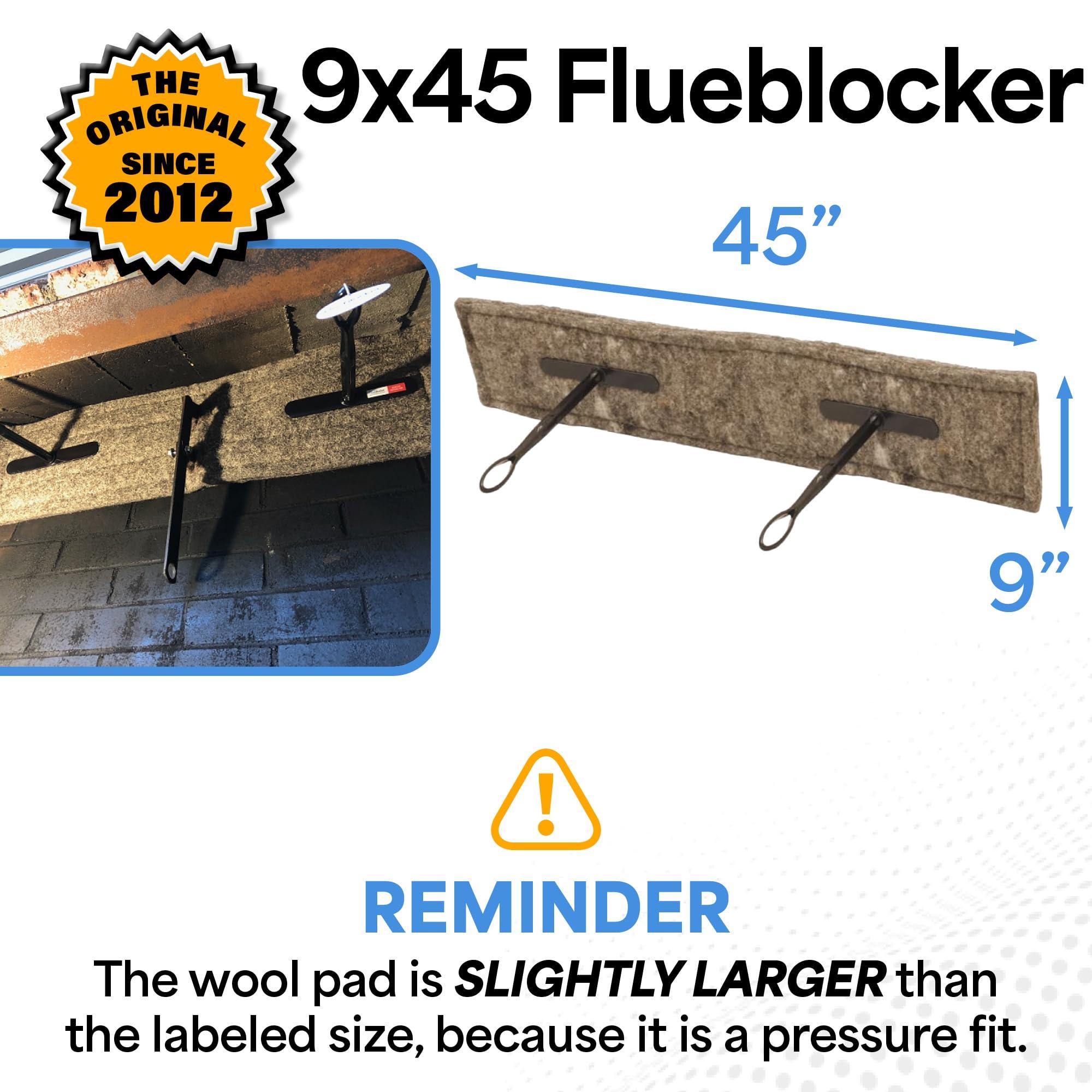 Flueblocker Flueblocker for 9"X45" Chimney Flue Chimney Sheep Fireplace Draft Stopper Plug Replacement Damper Fireplace Tool Better Than Inflatable Pillow or BalloonSave Energy Block Odor & Debris