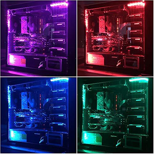 Speclux Speclux PC RGB Strip - 3pcs 5050 Magnetic PC LED Strip, Computer Case LED Light Strips for M/B with 12v 4pin RGB Header Compatible with Asus Aura Asrock RGB Led Gigabyte RGB Fusion MSI Mystic Light