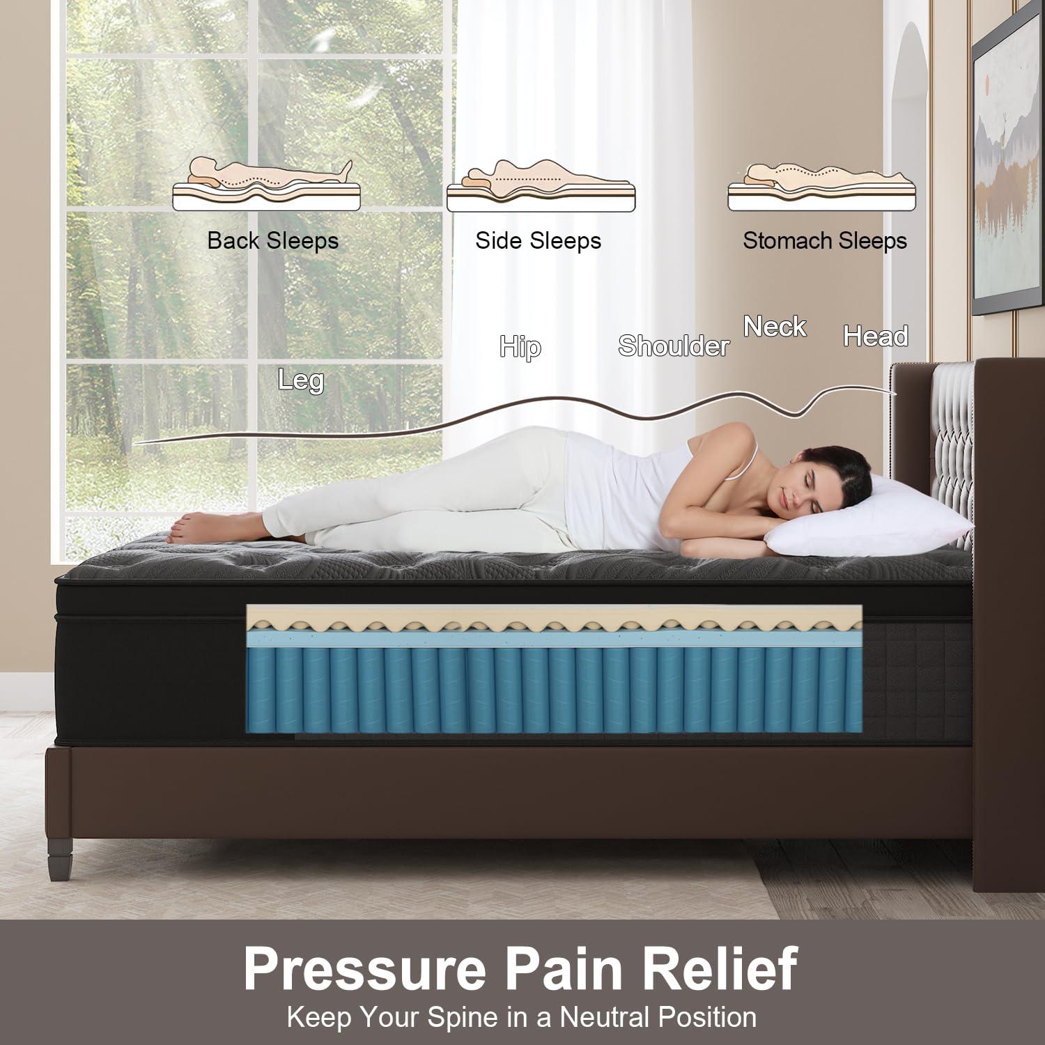 Duchessz Duchessz Hybrid Mattress Black with Gel Memory Foam