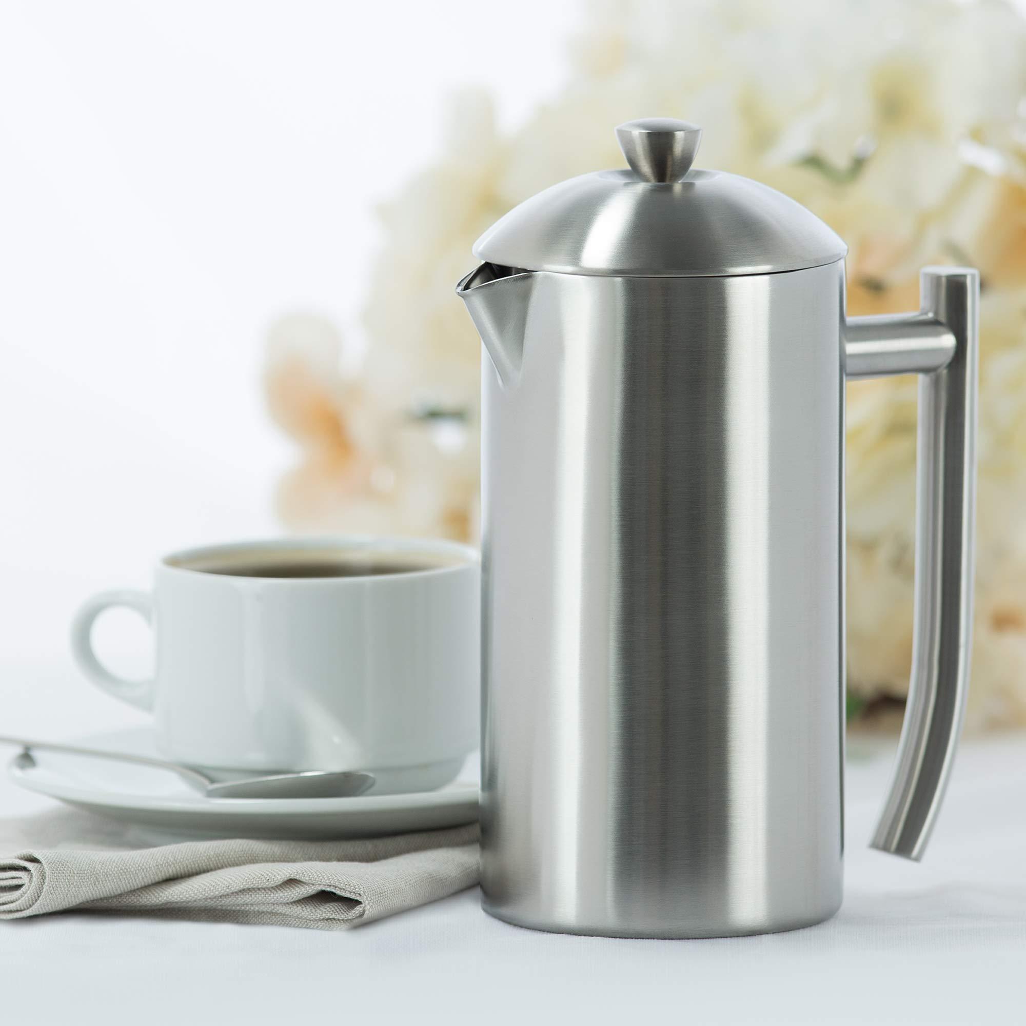 Frieling Frieling Double-Walled Stainless Steel French Press Coffee Maker - Brushed 36 oz (1 Liter) Insulated Coffee Press