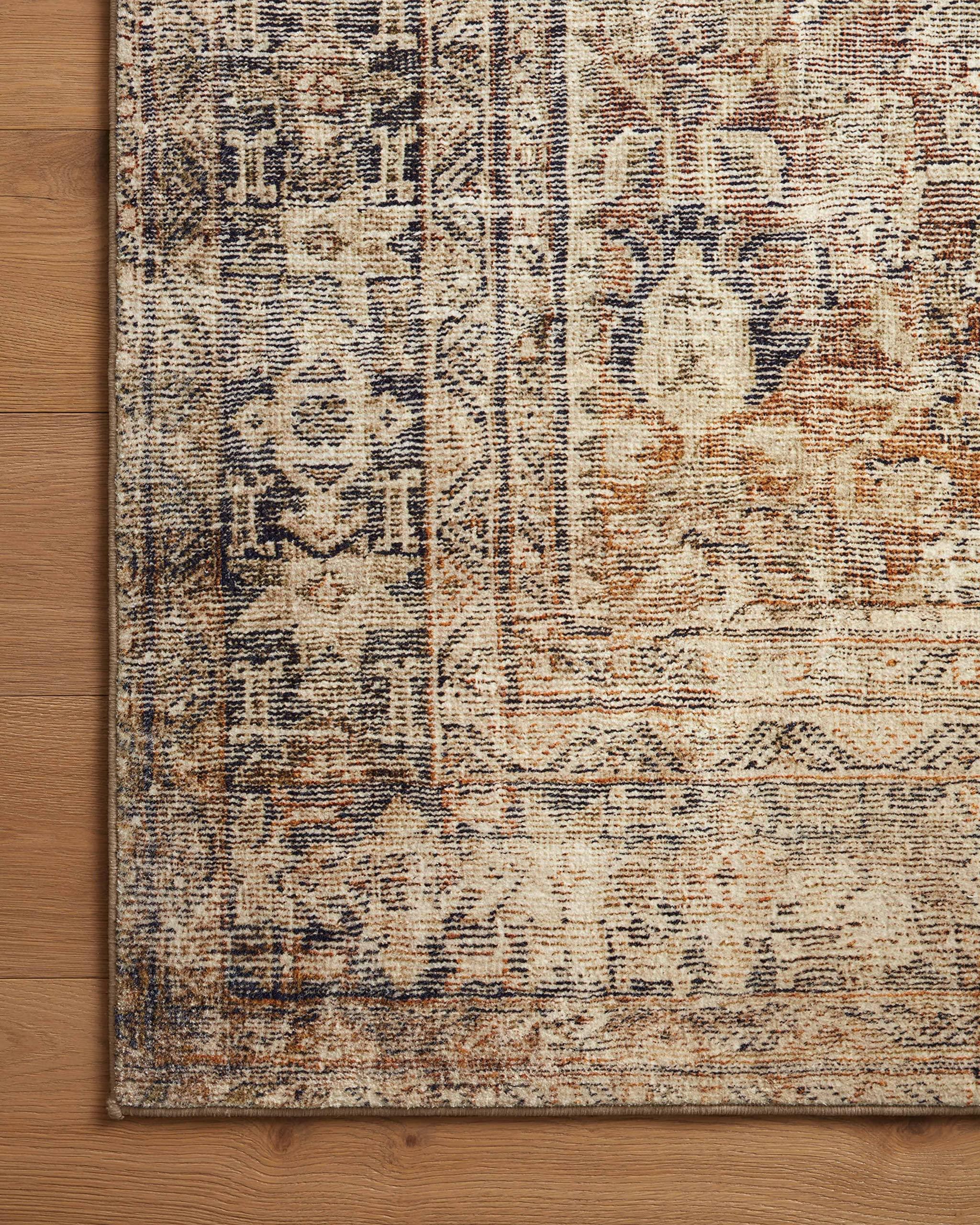 Loloi Loloi Amber Lewis Morgan 5'-0" x 7'-0" Area Rug in Sunset/Ink - Large Area Rug, Neutral Area Rug for Room Dcor, Vintage Rug Inspired, Soft Area Rug for Living Room, Bedroom, Dining Area