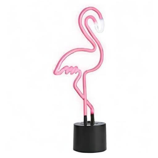 Amped & Co Amped & Co - Flamingo Neon Desk Light, 17\" x 6.7\" - Flamingo Party Decorations, Pink Neon Signs Decorations - Flamingo lamp, Pink LED sign, Flamingo light