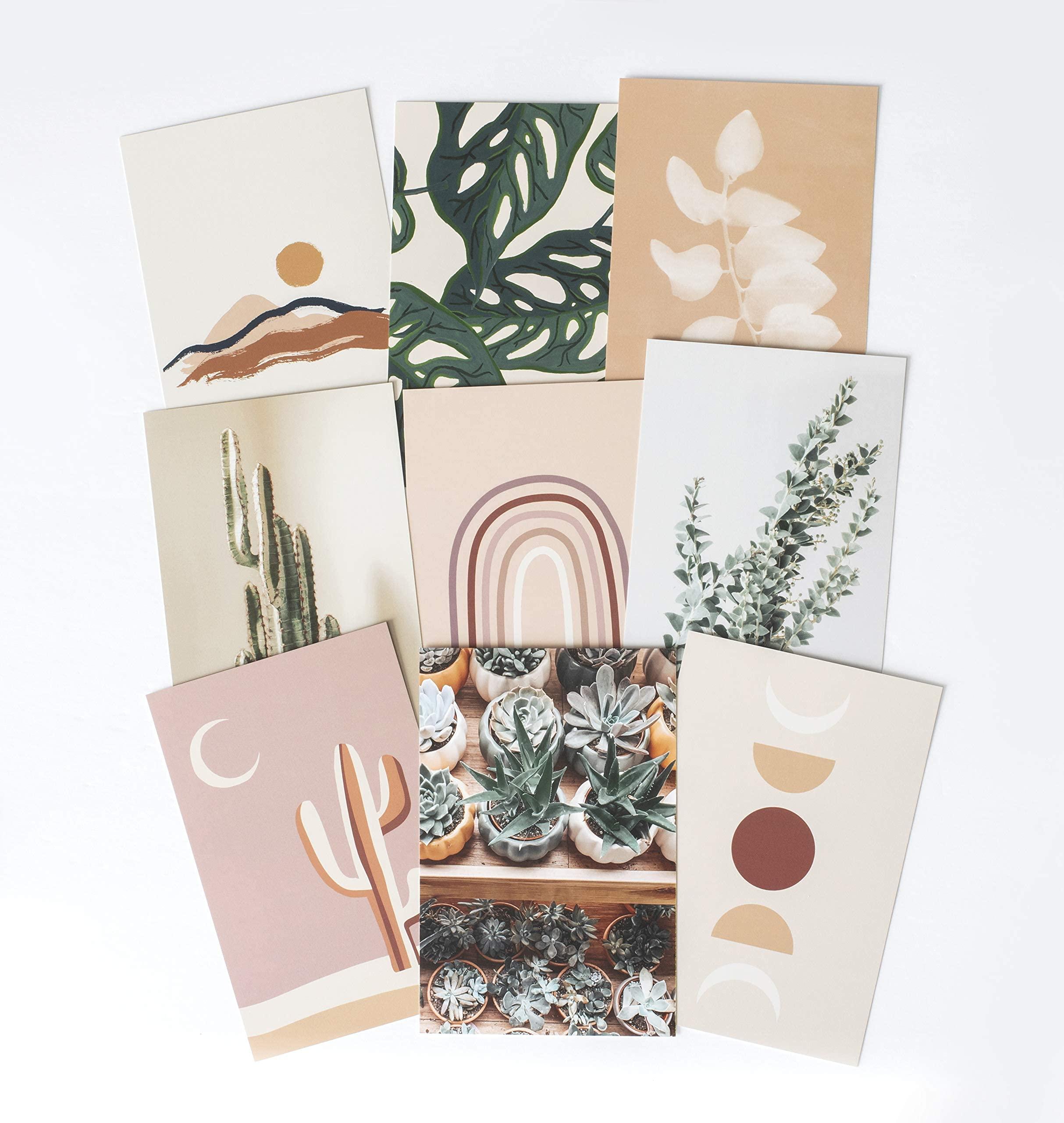 Artivo Artivo Boho Wall Collage Kit for Teen Girls, Cute Room Decor, Aesthetic Wall Decor Pictures, Boho Wall Art Prints Bedroom Decor, Posters for Room Aesthetic, Dorm Collage Photos 50 Set 4x6 inch