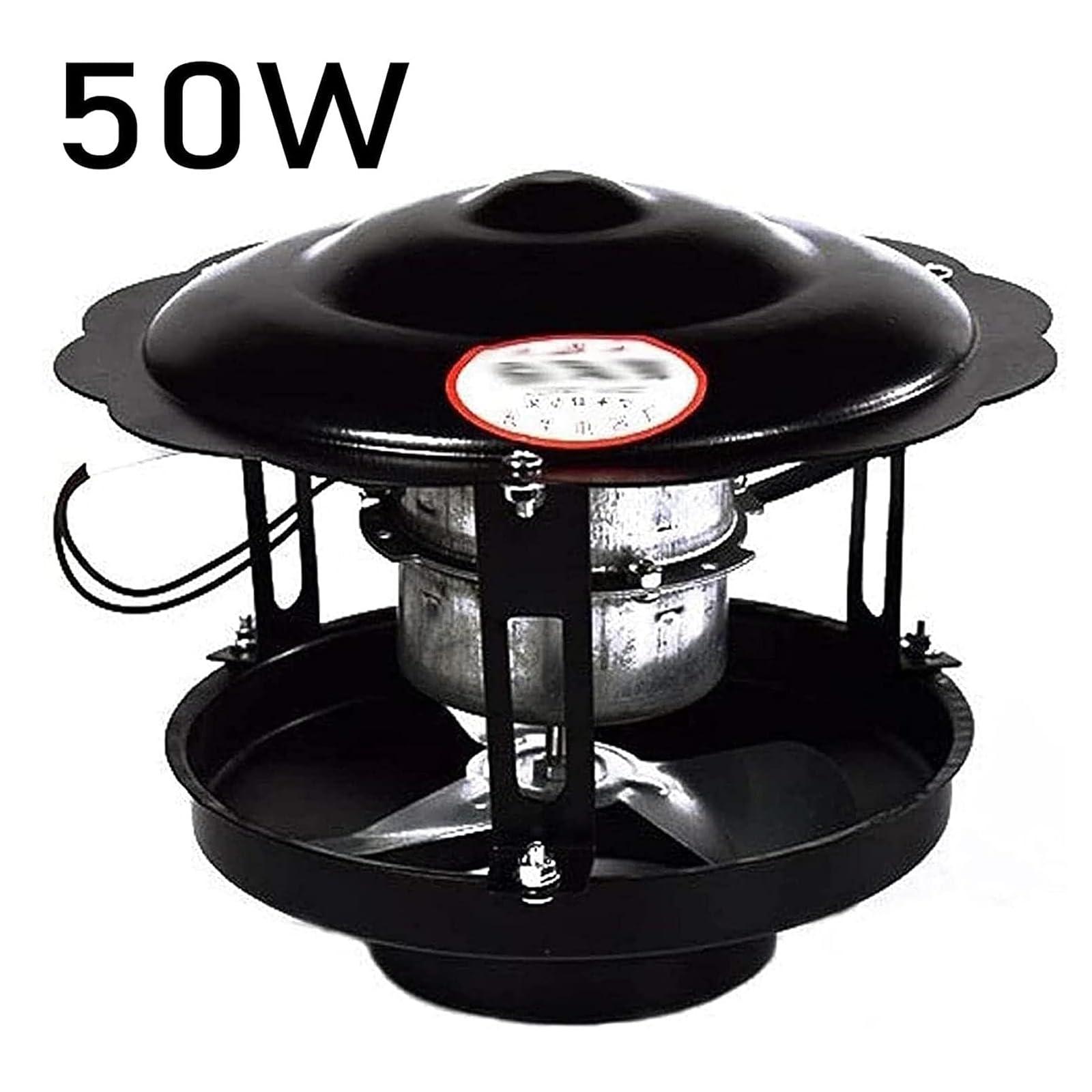 JHKJ JHKJ Chimney Fan, 50W/60W/100W Fireplace Exhaust Fan Flue Fan Chimney Draft Inducer Chimney Exhaust Fan for Fireplace Black(1pc),50W