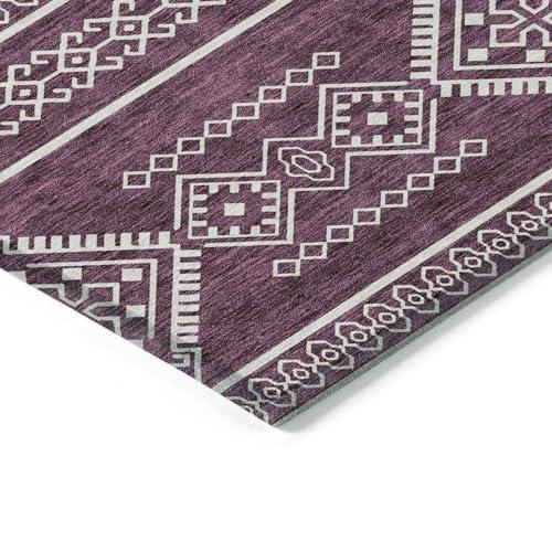 Addison Rugs Addison Rugs Chantille ACN901 Eggplant 10' x 14' Indoor/Outdoor, Machine Washable, Easy Clean, Non Shedding, Bedroom, Living Room, Dining Room, Kitchen, Patio Rug