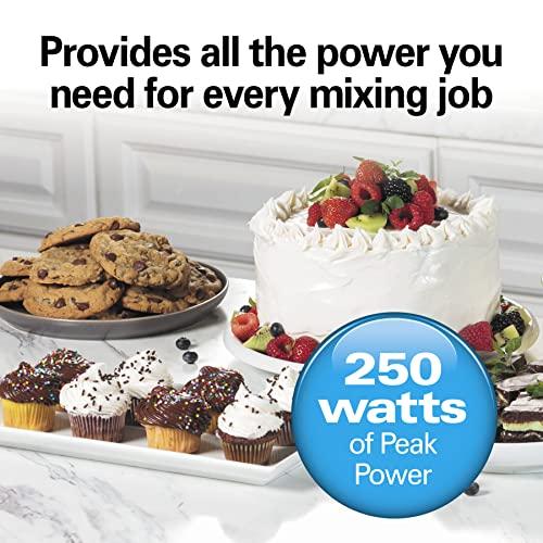 Hamilton Beach Hamilton Beach 6-Speed Electric Hand Mixer with Whisk, Traditional Beaters, Snap-On Storage Case, 250 Watts, White