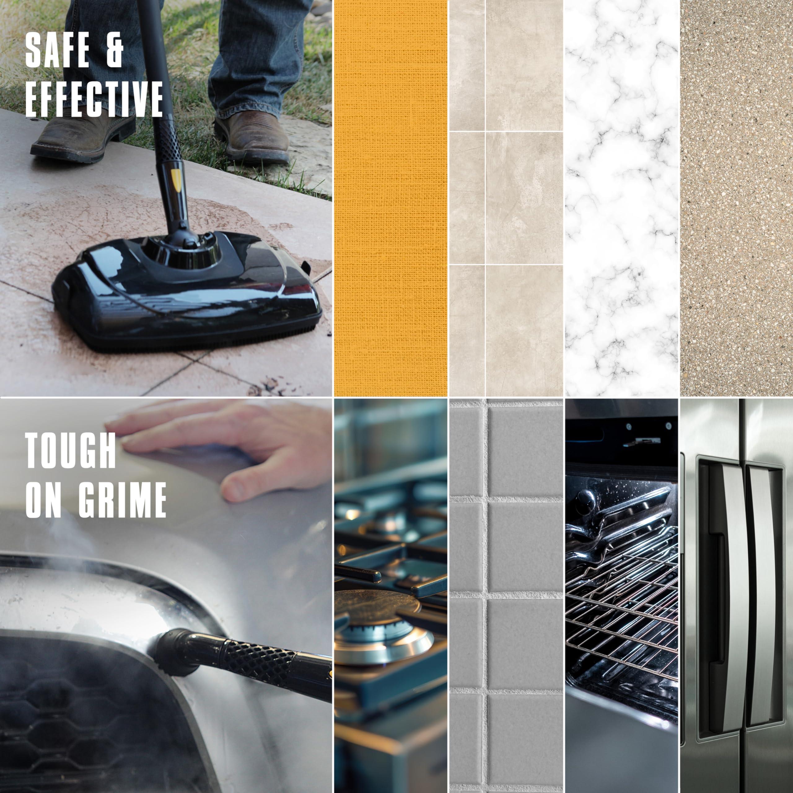 McCULLOCH McCulloch MC1385 Deluxe Canister Steam Cleaner with 23 Accessories, Chemical-Free Pressurized Cleaning for Most Floors, Counters, Appliances, Windows, Autos, and More, 1-(Pack), Black