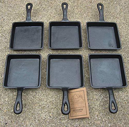 Old Mountain Old Mountain Square Single Serve Cast Iron Skillet - Preseasoned Set of 6