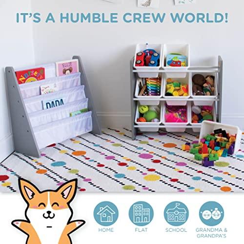 Humble Crew Humble Crew, Grey/White Toy Organizer, 9 Bin Storage, 24\" Tall