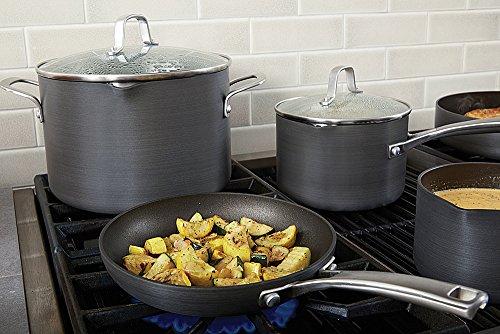 Calphalon Calphalon Nonstick Frying Pan Set with Stay-Cool Handles, 8- and 10-Inch, Grey