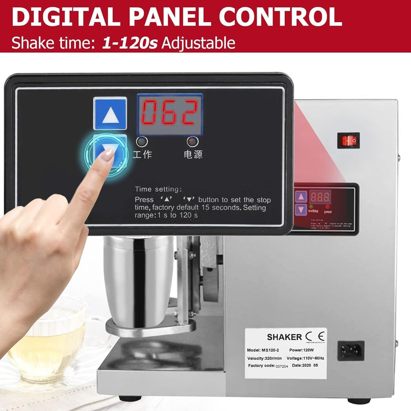 ErnZi Automatic Milk Tea Shaker Machine 360 Electric Double Head Milk Tea Shaking Machine 350ml-700ml Drink Mixer for Bubble Tea Boba Tea Juice Coffee Milk Wine Cocktail