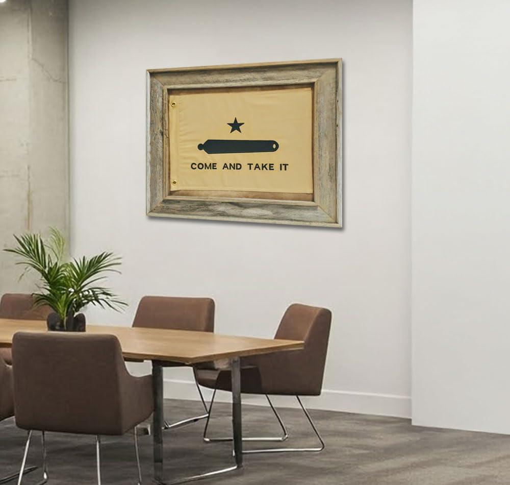 Wall Art Giant Come And Take It Flag With Grommets - Whitewash Frame